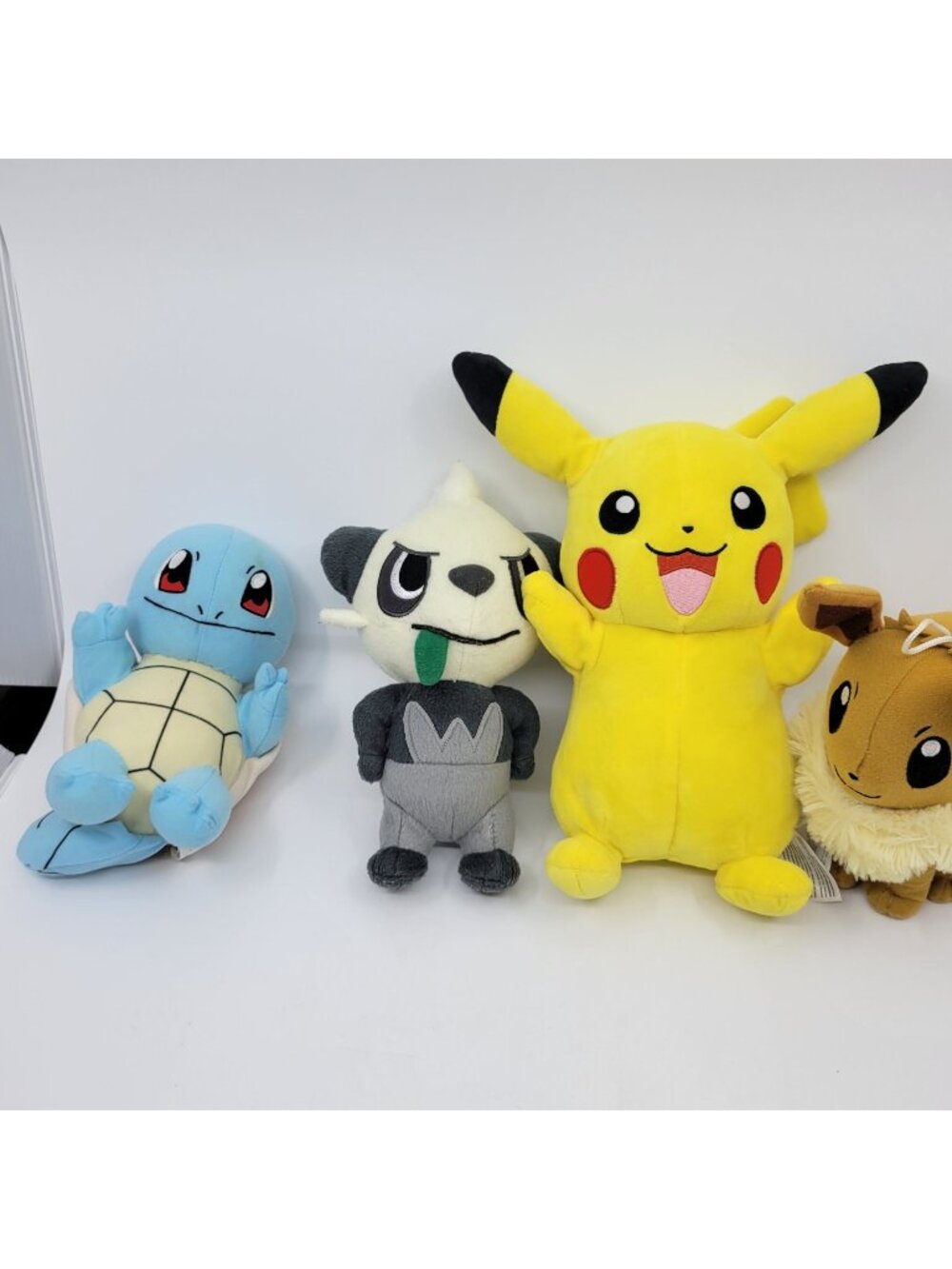 Tomy Pokemon Plush Lot - Eevee & Pancham & Pikachu & Squirtle